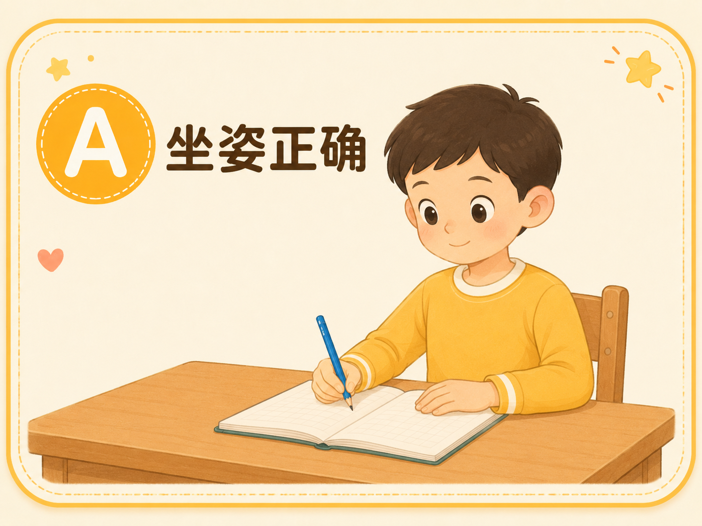 坐姿正确