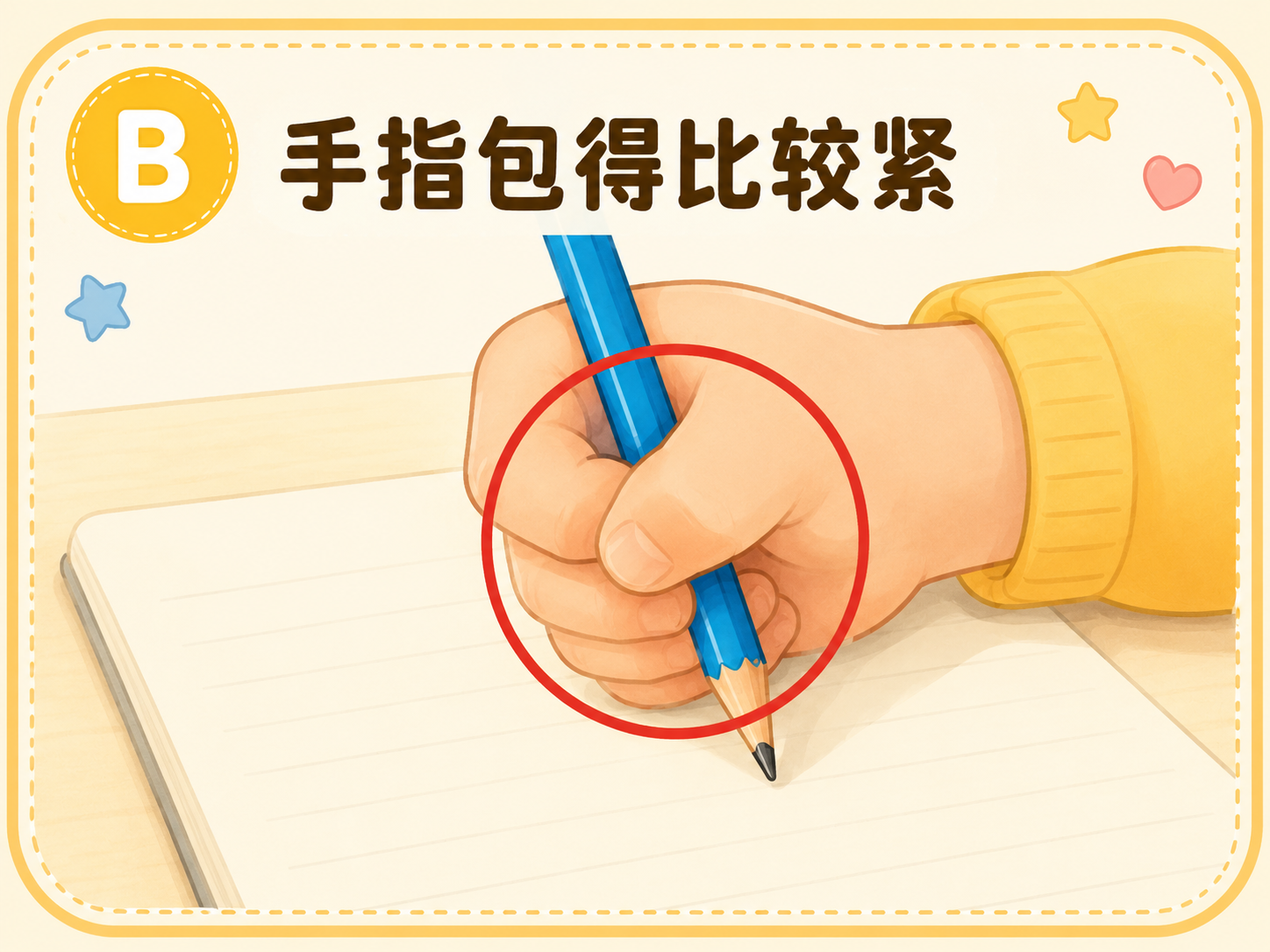 手指包得比较紧